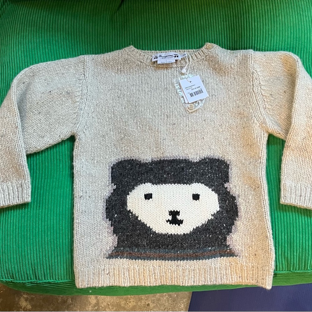 Bonpoint Cream Knit Sweater